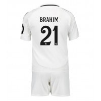 Camiseta Real Madrid Brahim Diaz #21 Primera Equipación para niños 2024-25 manga corta (+ pantalones cortos)